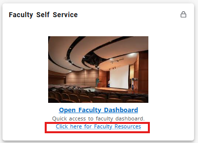 Faculty Resource Card