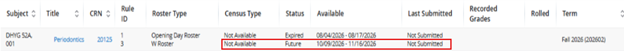Row will change back to white to interact with at that time