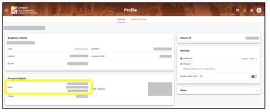 MyPortal Profile View