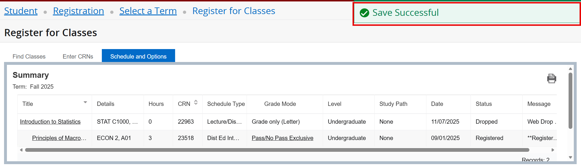 grade mode confirmed
